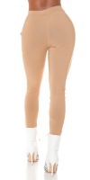 Pantaloni skinny talie inalta Sexy cu auriu fermoar