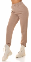 Pantaloni sport la moda cu talie inalta