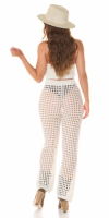 Pantaloni Topuri cu buricul gol Sexy Set in model crosetat look +