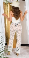 Pantaloni Topuri cu buricul gol Sexy Set in model crosetat look +