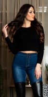 Pulover sexy buricul gol Ripp cu siret
