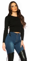 Pulover sexy buricul gol Ripp cu siret