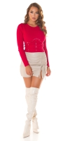 Pulover Sexy cu model colorat sclipici tinte