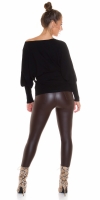 Pulover Sexy Fitted cu decorative catarama