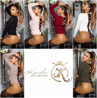Pulover sexy Ripp cu back siret