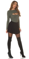 Pulover Sexy tricot cu a decupaje