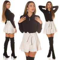 Pulover Sexy tricot cu guler si fundita detail