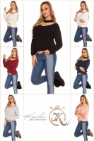 Pulovere la moda cu decolteu in v tricot