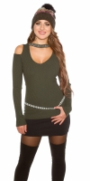 Pulovere sexy Ripp cu decupaje & tinte