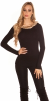Pulovere SexyBack fashion tricot fin cu fake fell