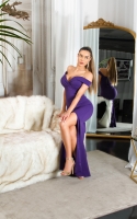 Rochie de seara sexy umerii goi cu crapatura