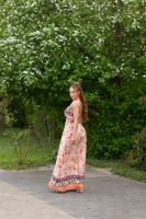 Rochie lunga la moda Boho-look