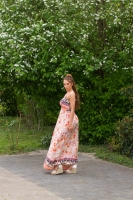Rochie lunga la moda Boho-look