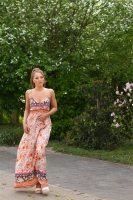 Rochie lunga la moda Boho-look
