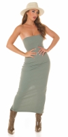 Rochie lunga sexy Basic umeri goi cu crapatura