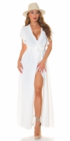 Rochie lunga sexy cu curea care se leaga & slit