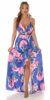 Rochie lunga sexy cu imprimeu floral & Slit