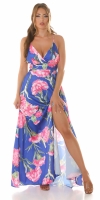 Rochie lunga sexy cu imprimeu floral & Slit