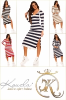 Rochie lunga sexy din tricot cu gluga