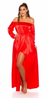 Rochie lunga sexy Satin-Look