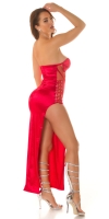 Rochie lunga sexy tip satin cu plasa Insert