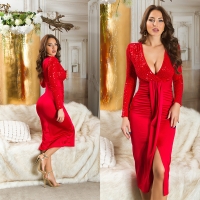 Rochie mini Bluze maneca lunga sexy cu paiete