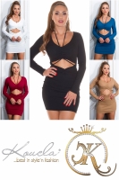 Rochie mini bodycon Sexy cu decupaje