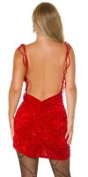 Rochie mini Sexy cu paiete & spatele gol