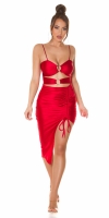 Rochie mini Sexy decupaje cu fronseuri ring detail