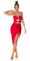 Rochie mini Sexy decupaje cu fronseuri ring detail
