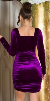 Rochie mini sexy tip catifea cu decupaje