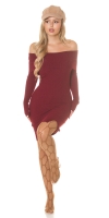 Rochie mini Sexy umerii goi tricot