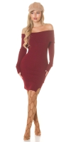 Rochie mini Sexy umerii goi tricot