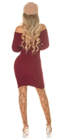 Rochie mini Sexy umerii goi tricot