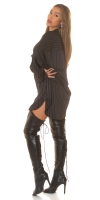 Rochie tip camasa sexy supradimensionat cu pinstripes