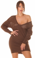 Rochie tricot cu maneca lunga Sexy larg