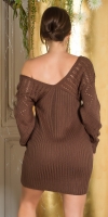 Rochie tricot cu maneca lunga Sexy larg