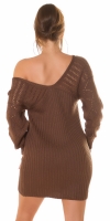 Rochie tricot cu maneca lunga Sexy larg