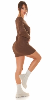 Rochie tricot cu maneca lunga Sexy larg
