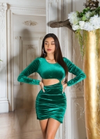 Rochii de club sexy tip catifea cu decupaje