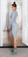 Rochii Sexy cu decolteu in v Midi tricot