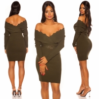 Rochii Sexy maneci tip clopot tricot