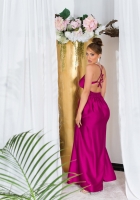 Rochii sexy tip satin Maxi cu XL crapatura pe picior