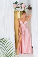 Rochii sexy tip satin Maxi cu XL crapatura pe picior