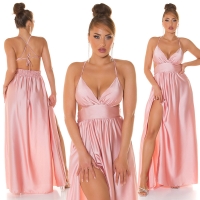 Rochii sexy tip satin Maxi cu XL crapatura pe picior
