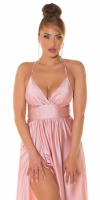 Rochii sexy tip satin Maxi cu XL crapatura pe picior