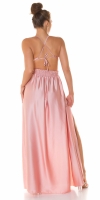 Rochii sexy tip satin Maxi cu XL crapatura pe picior