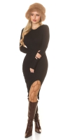 Rochii Sexy tricot cu crapatura pe picior