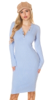 Rochii Sexy tricot cu nasturi