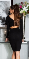 Rochii Sexy tricot cu Twist Back decupaje